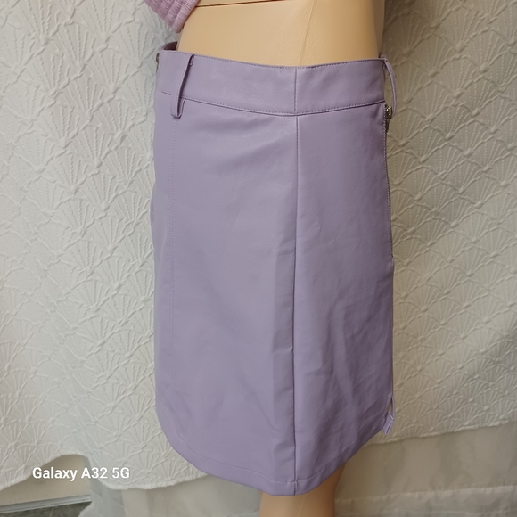 Miami For Francesca.s Size L Purple A-Line Mini Skirt with Slit - Picture 7 of 13